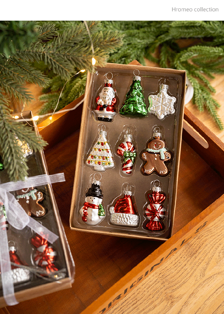 楽天市場】【箱入り9個セット】クリスマスツリー オーナメントセット