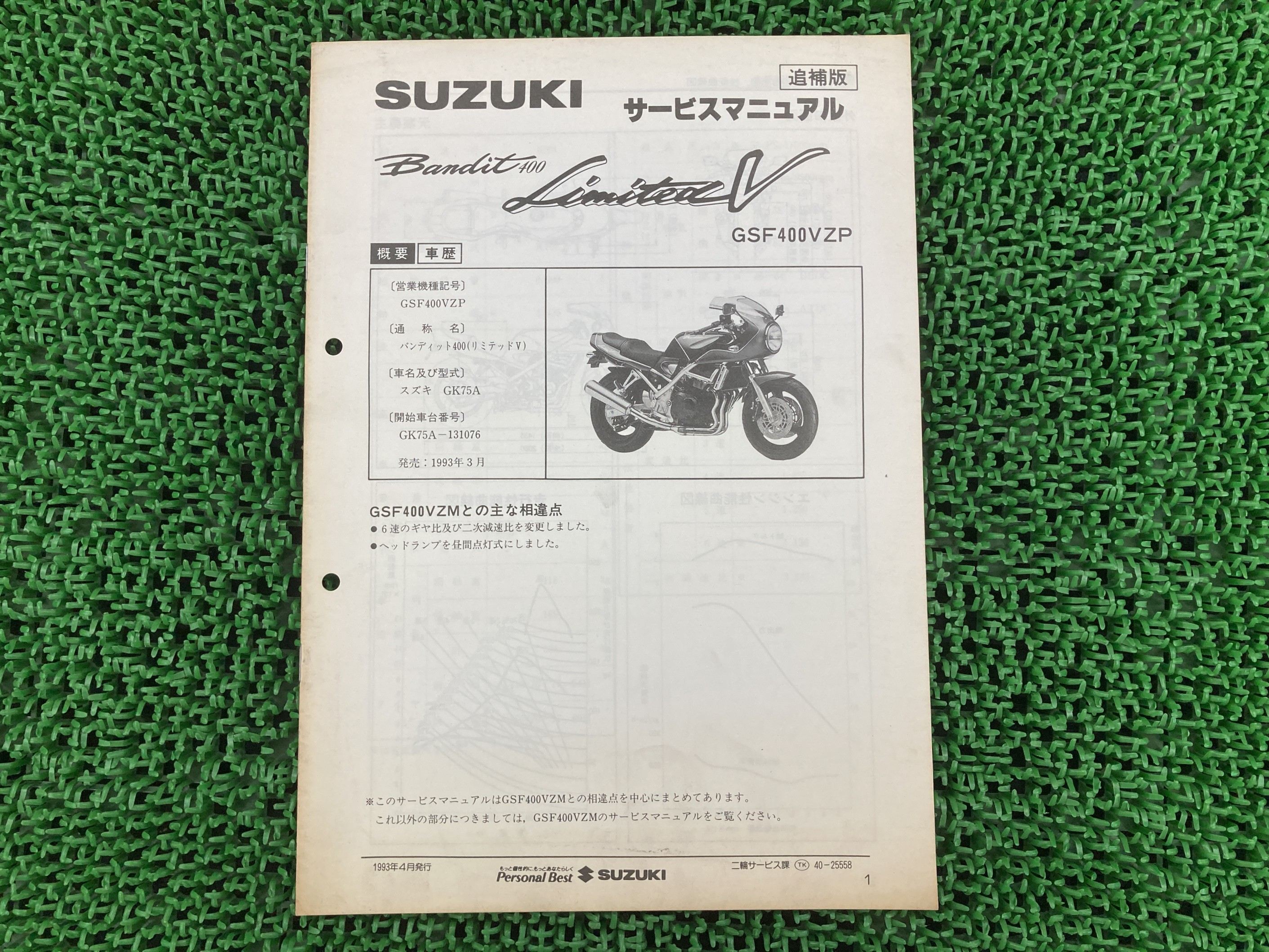 楽天市場】バンディット250v サービスマニュアルの通販