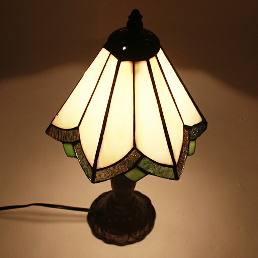 楽天市場】ステンドグラスランプグリーンリボン リリーランプ中型 20