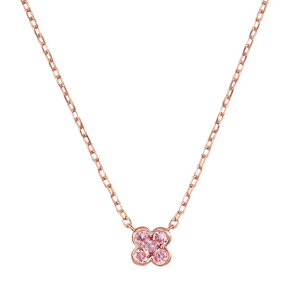 楽天市場】K10ピンクゴールドピンクサファイアネックレス : ジュエリー
