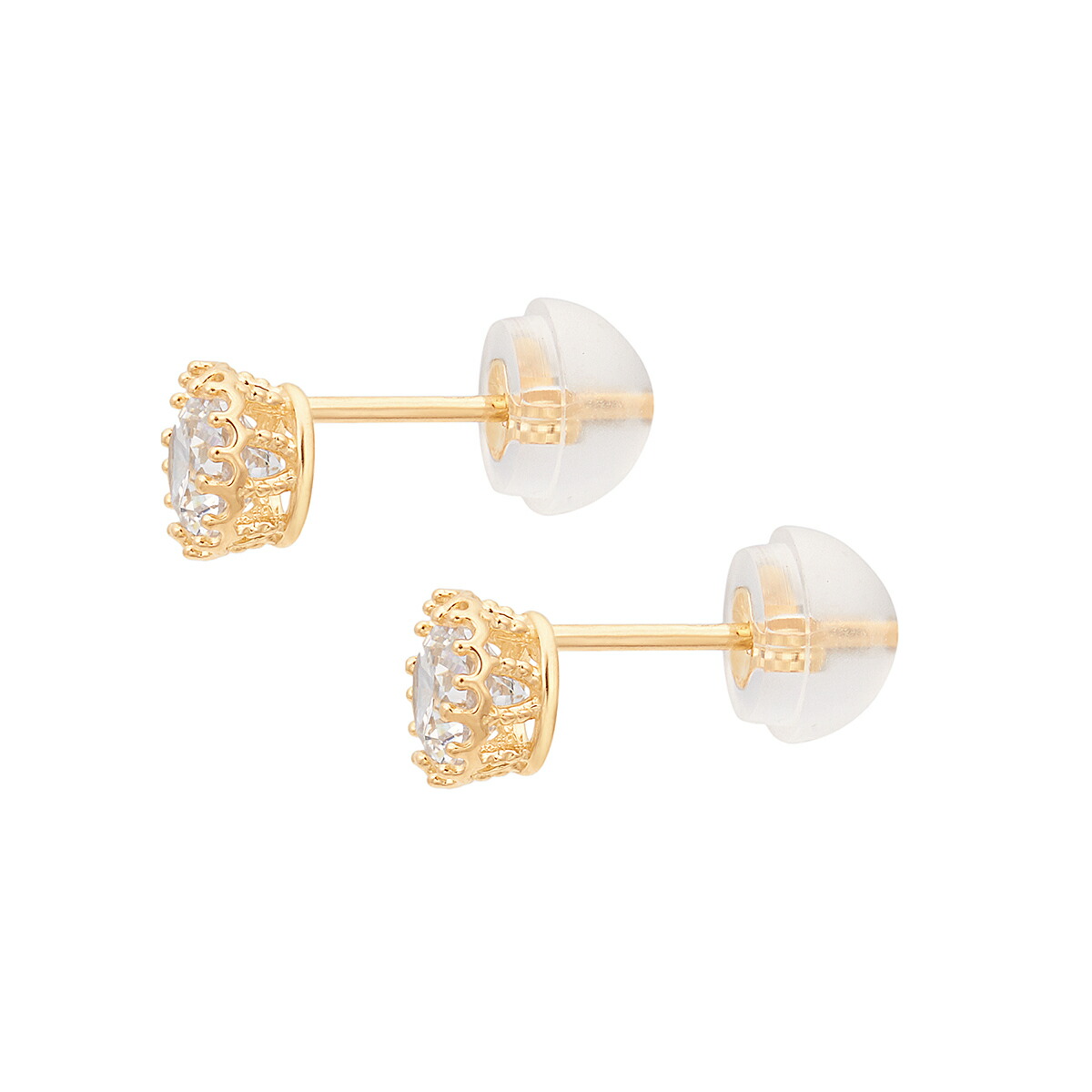 楽天市場】K18イエローゴールドキュービックピアス : ジュエリーツツミ