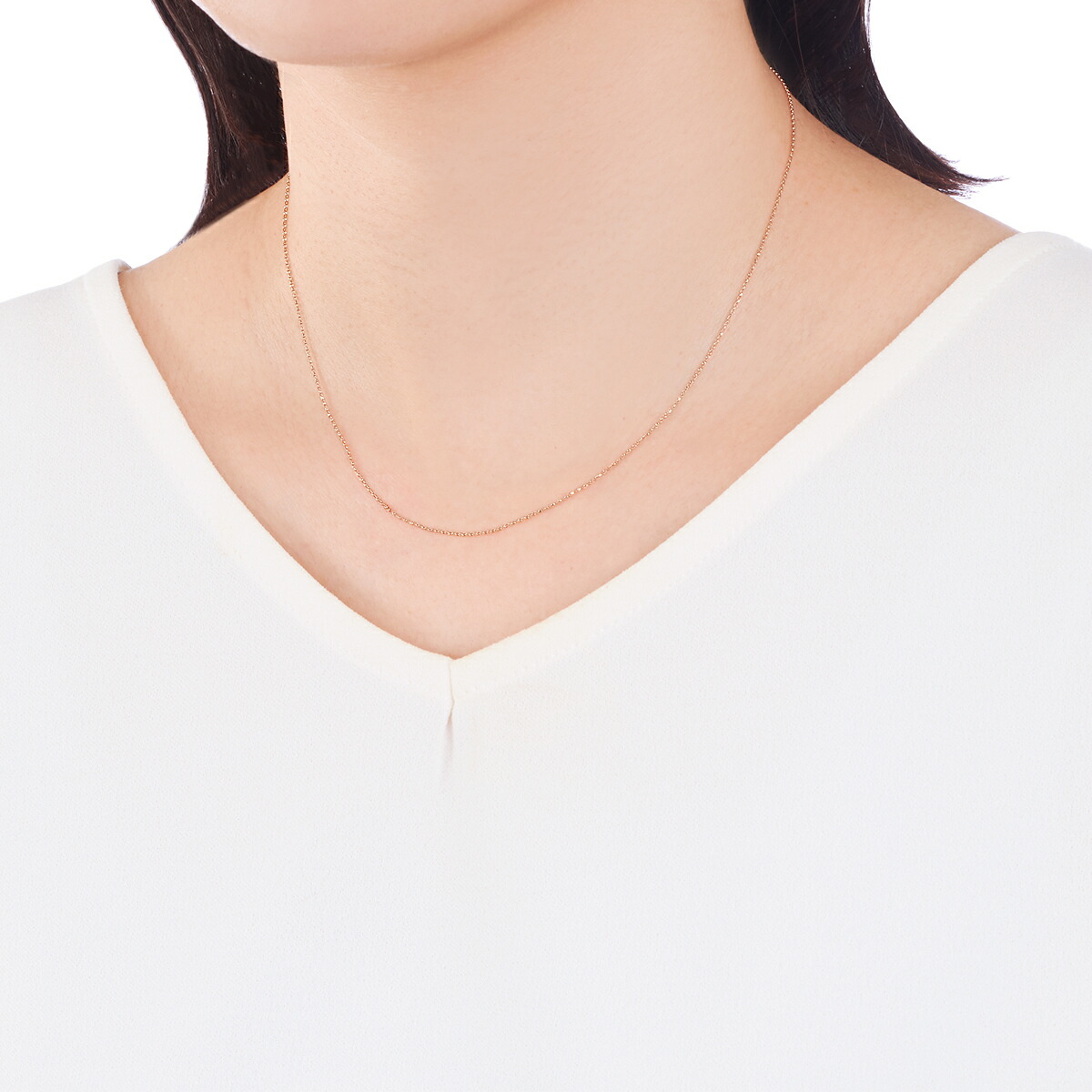 楽天市場】K18ピンクゴールドネックレス（40cm） : ジュエリーツツミ