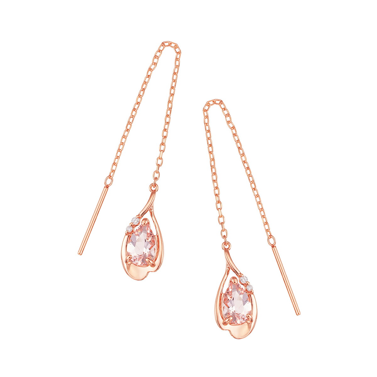 楽天市場】K10ピンクゴールドモルガナイトピアス : ジュエリーツツミ