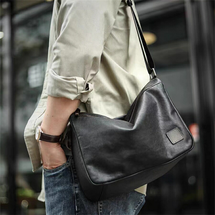 楽天市場】本革 メンズ ショルダーバッグ ブランド 男性用 牛革