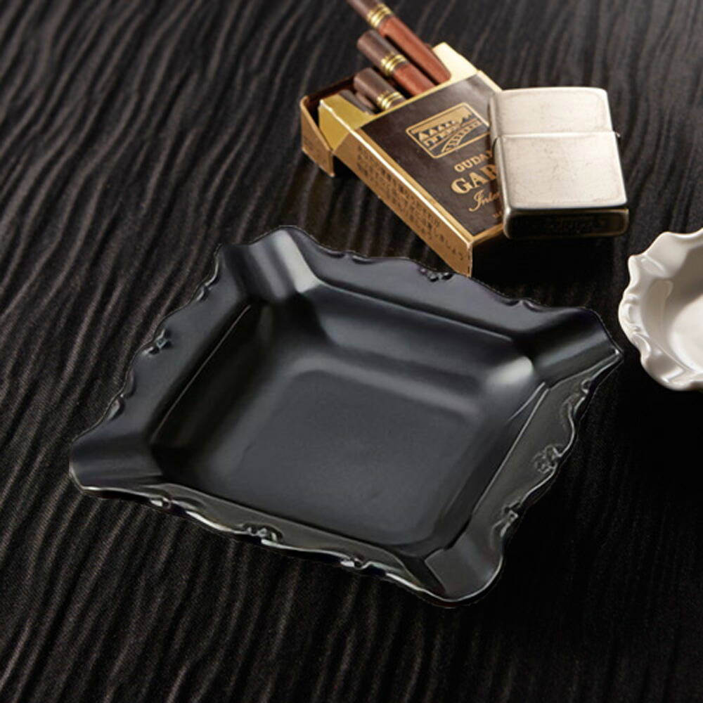 楽天市場】【黒マット】スクエア アッシュトレイ日本製 磁器 業務用