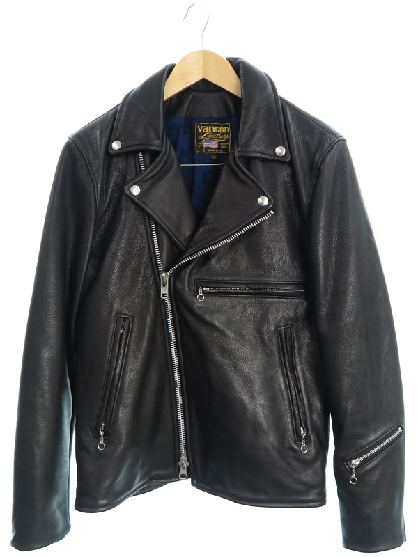 楽天市場】【VANSON】バンソン『レザーライダースジャケット size38