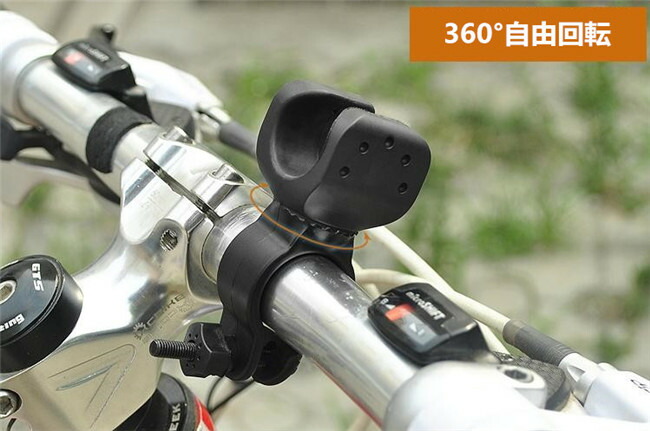 楽天市場】CREE T6 LED懐中電灯ASAHI+360°回転自転車用ライトホルダー
