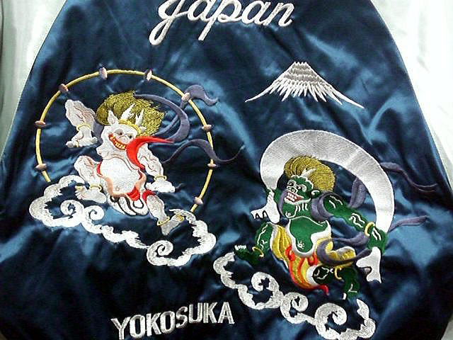 楽天市場】スカジャン 風神雷神 日本製本格刺繍のスカジャン