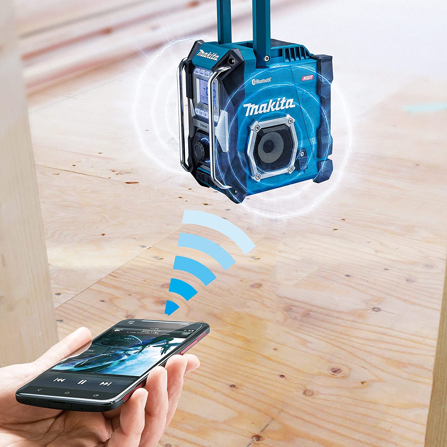 楽天市場】マキタ(makita) MR002GZ 青 充電式ラジオ スピーカー