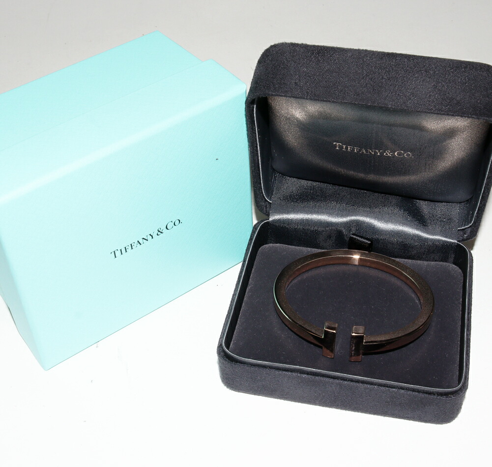 楽天市場】ティファニー ブレスレット バングル K18PG Tスクエア