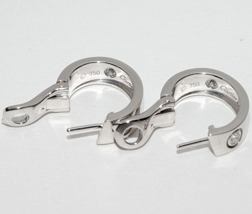 楽天市場】カルティエ ピアス K18WG ダイヤ6P ラブピアス : たかみ質店