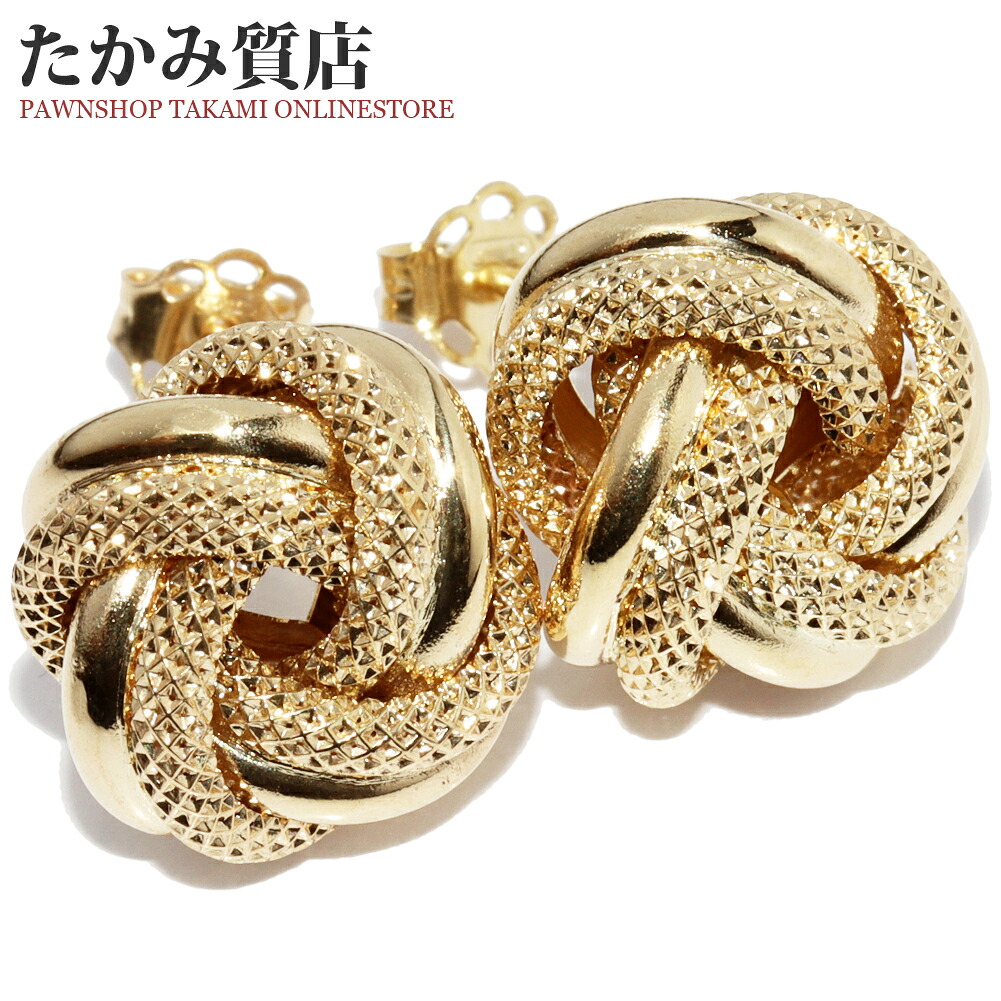 楽天市場】ウノアエレ ピアス K18YG ラブノット ピアス : たかみ質店