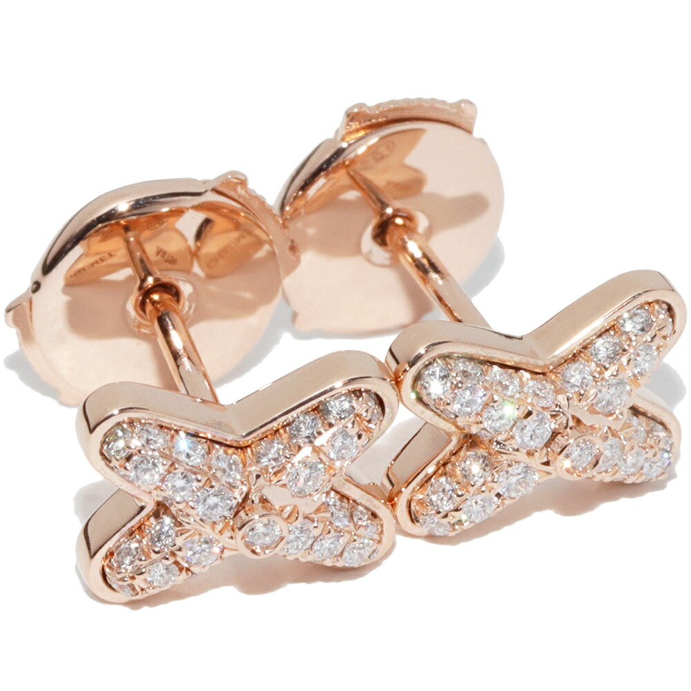 楽天市場】ショーメ ピアス K18PG ダイヤ35P(0.16ct) ジュ ドゥ リアン