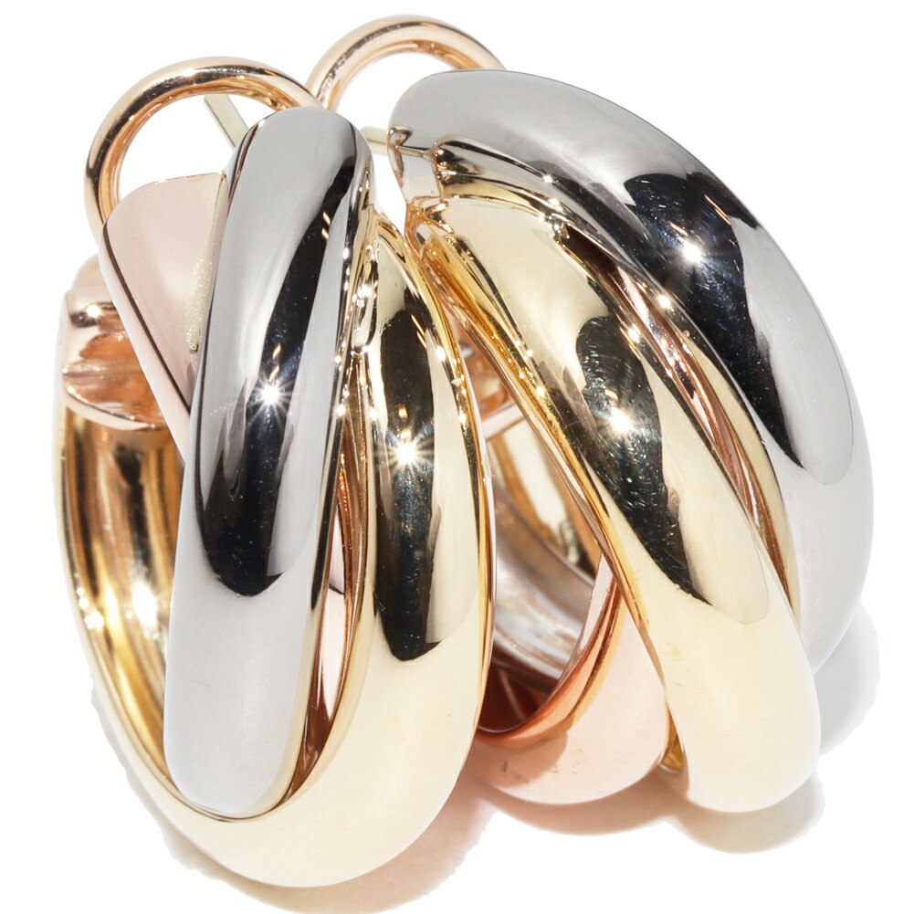 楽天市場】カルティエ ピアス K18YG K18WG K18PG トリニティピアス