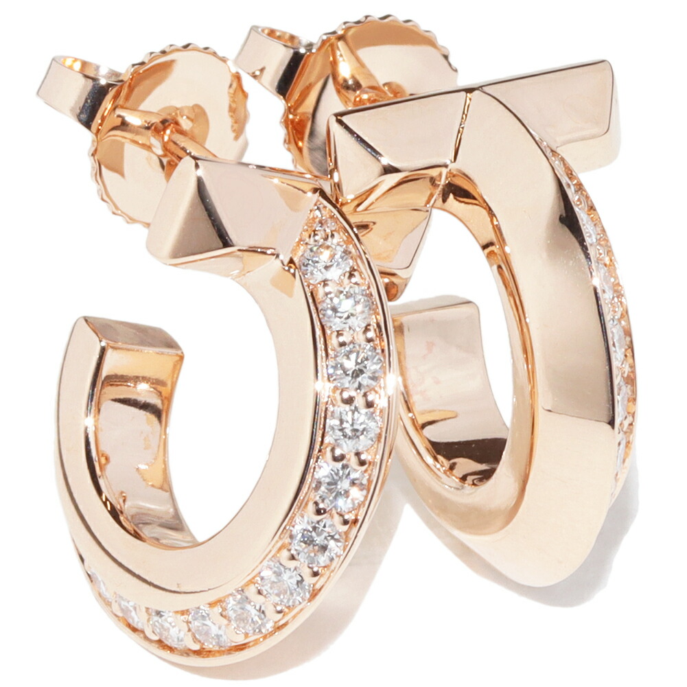 楽天市場】ティファニー ピアス K18PG ダイヤ0.40ct Tワン フープ