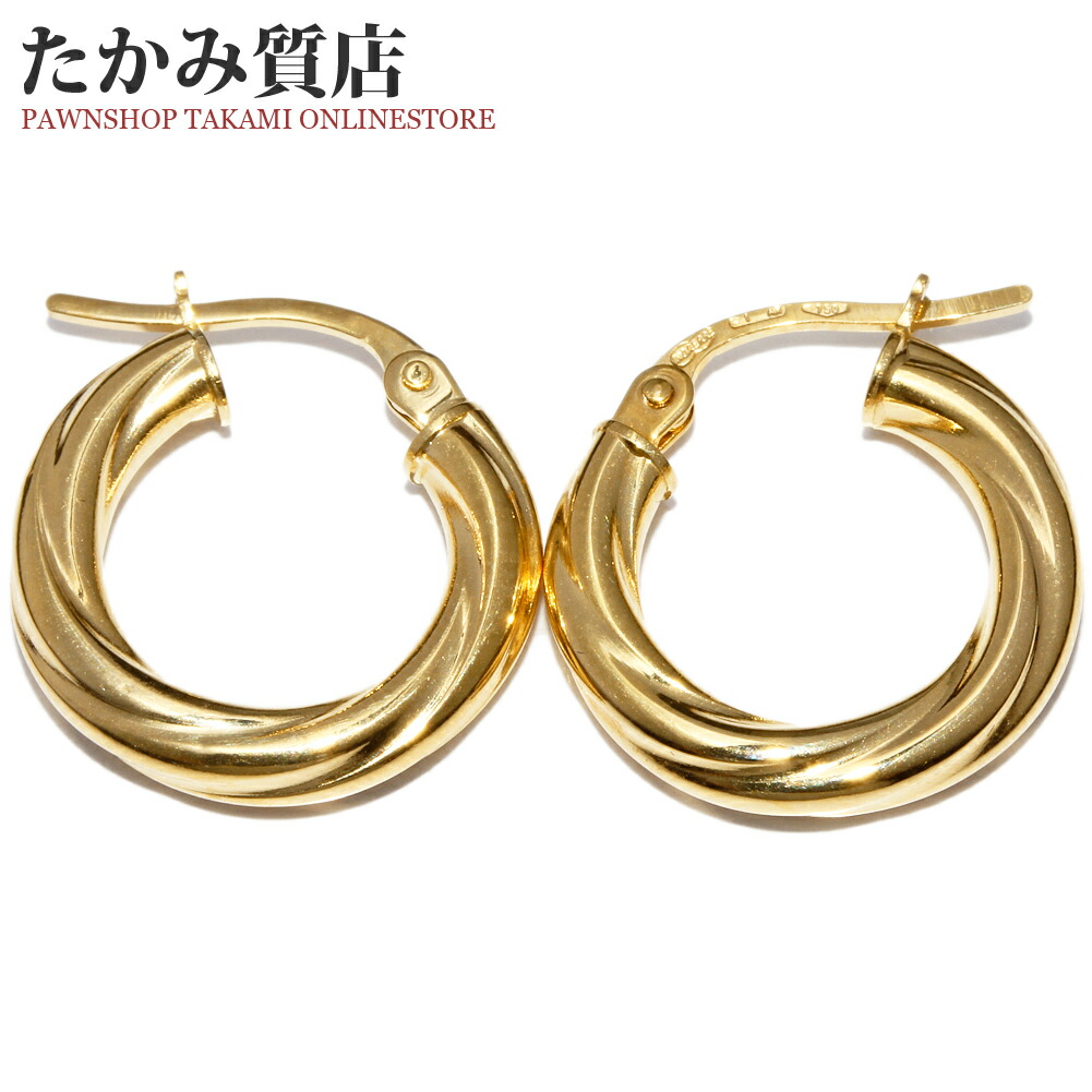 楽天市場】ウノアエレ フープピアス K18YG : たかみ質店楽天市場店