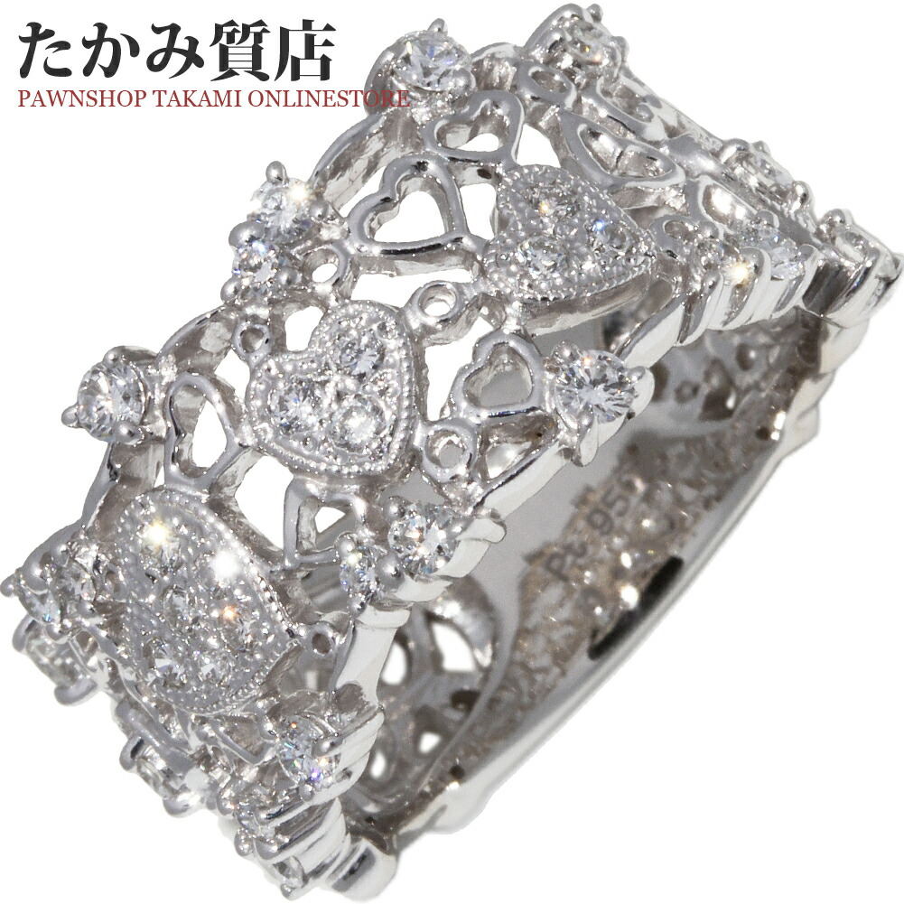 楽天市場】スタージュエリー 指輪 Pt950 ダイヤ0.45ct ハート 10号