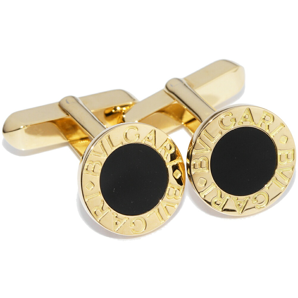楽天市場】ブルガリ カフス カフリンクス K18YG オニキス2P ブルガリ