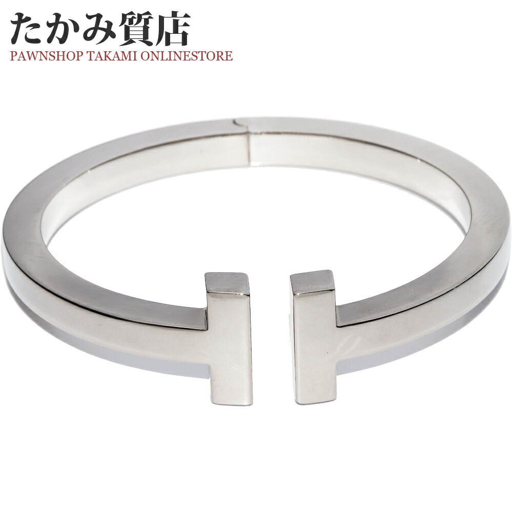 楽天市場】ティファニー ブレスレット バングル K18WG Tスクエア