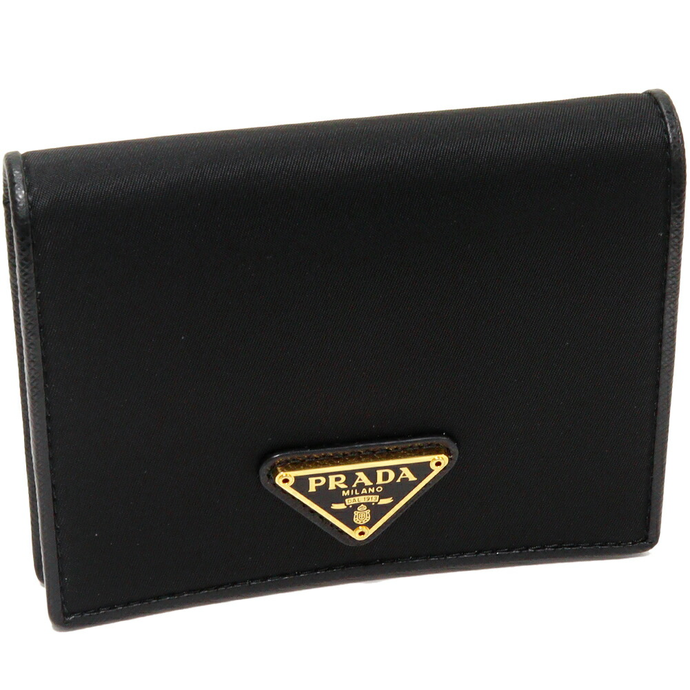 楽天市場】プラダ 二つ折り財布(小銭入れあり) テスート ナイロン 黒