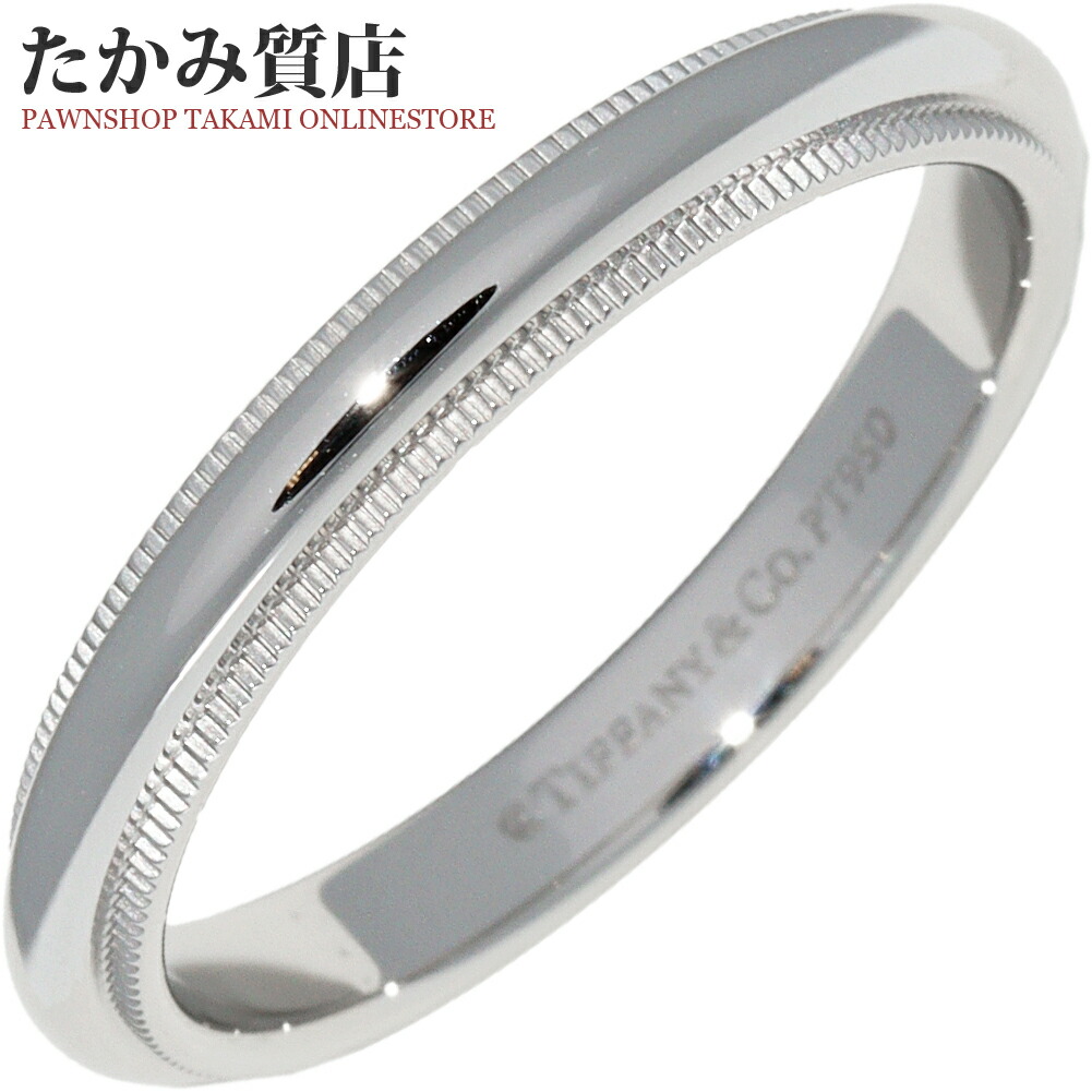 楽天市場】ティファニー 指輪 Pt950 ミルグレインバンドリング 幅3ミリ