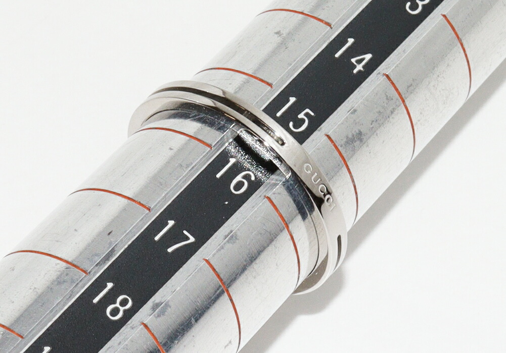 楽天市場】グッチ 指輪 K18WG インフィニティリング 幅2ミリ #16(15.5