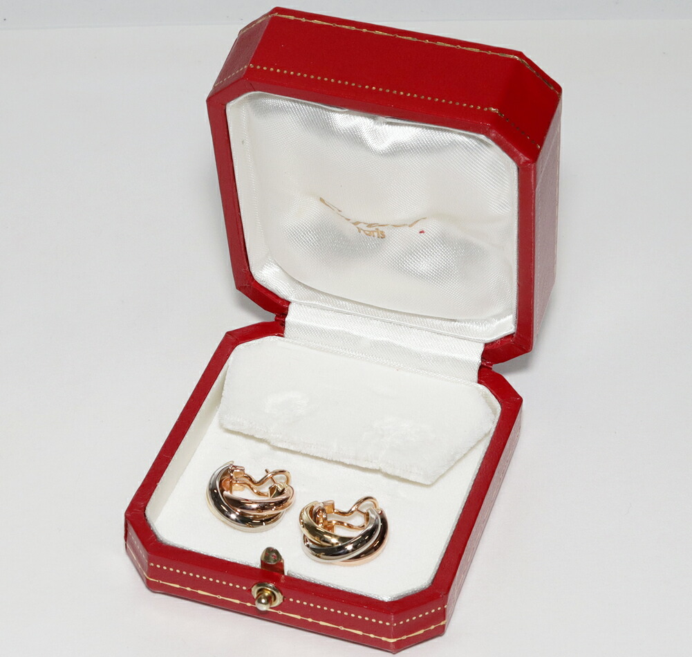 楽天市場】カルティエ フープピアス K18YG K18WG K18PG トリニティ