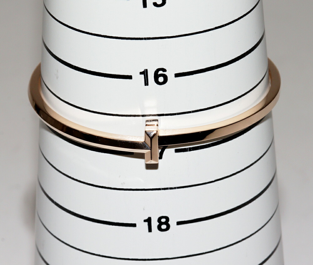 楽天市場】ティファニー バングル ブレスレット K18PG Tワン ナロー