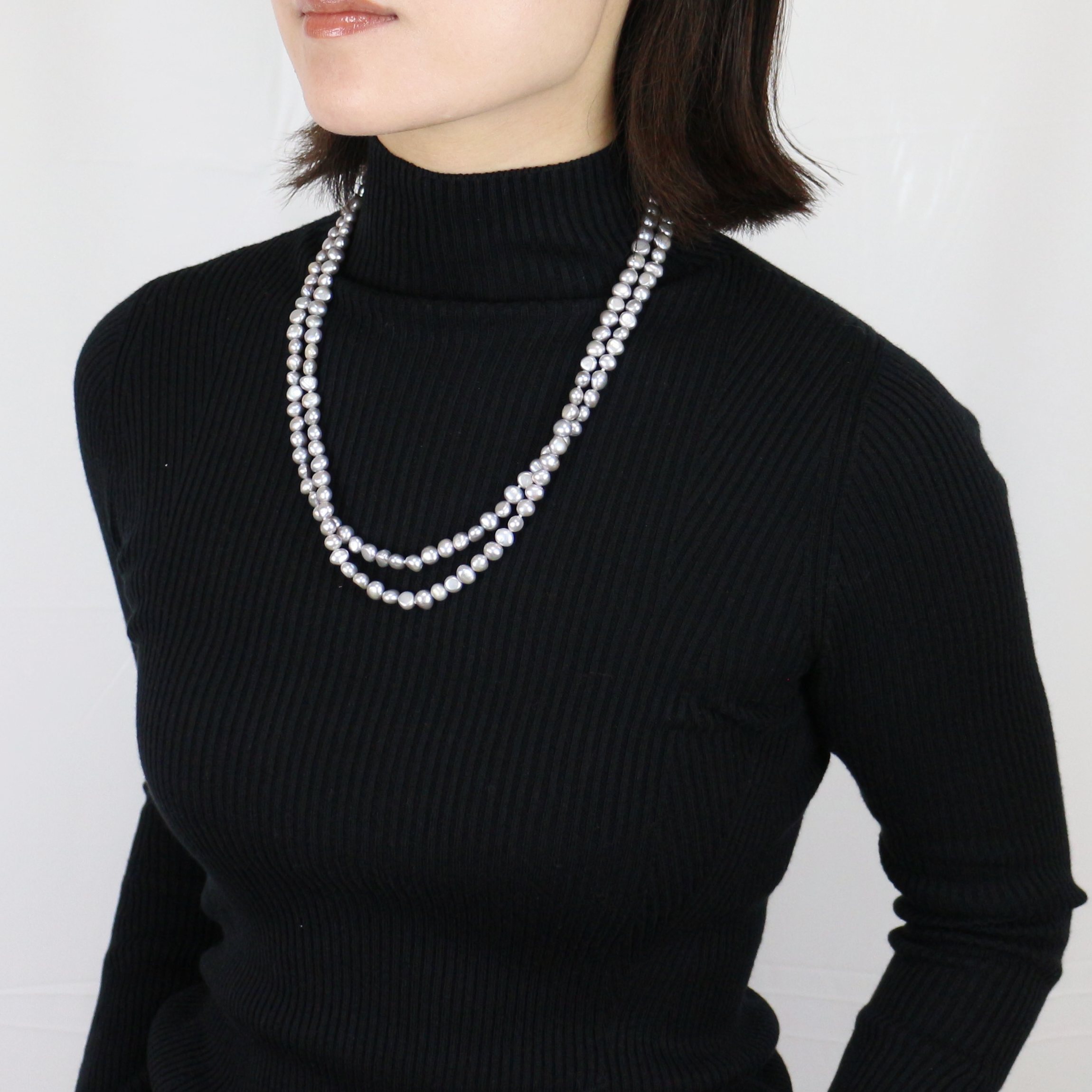 楽天市場】パール ネックレス ロング 2連 二連 三連 120cm カジュアル