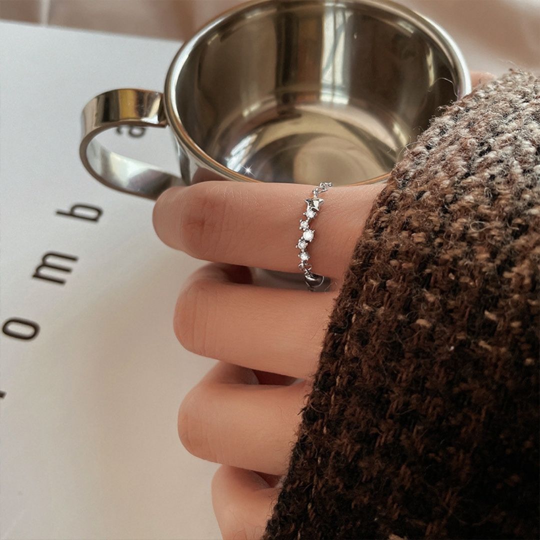 楽天市場】指輪 フリーサイズ チェーンリング リング 星 星座