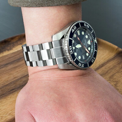 楽天市場】20mm メタル時計バンド ステンレススチール ヘクサッド