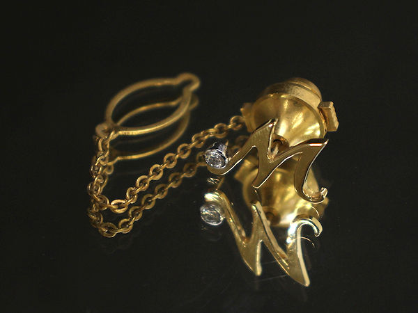 楽天市場】K18Pt イニシャルMモチーフ ネクタイピン ダイヤモンド