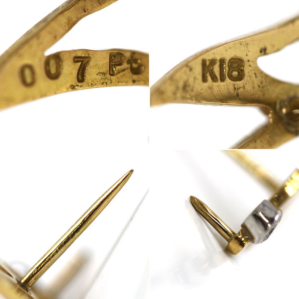 楽天市場】K18Pt イニシャルMモチーフ ネクタイピン ダイヤモンド