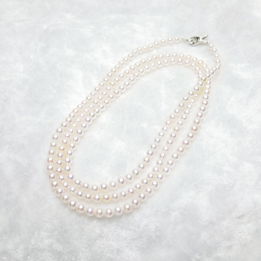 エ*1様 高品質オーロラロゼアコヤパールネックレス7-7.5mm約43cm鑑別書