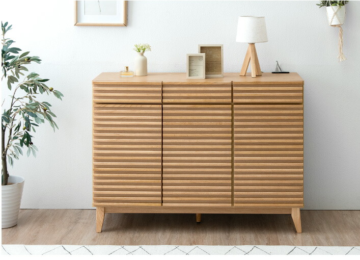 楽天市場】サイドボード キャビネット 完成品 120cm 食器棚