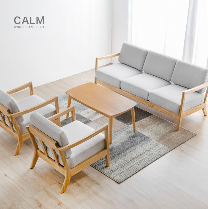 楽天市場】ソファー 天然木フレーム 3P ファブリック 北欧 ソファ