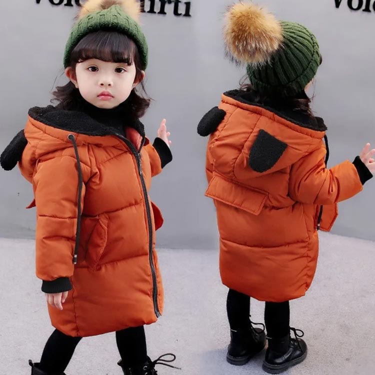 楽天市場】送料無料 クマ耳付き ダウンコート 子供 中綿コート ダウン