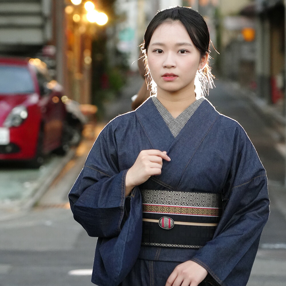 楽天市場】デニム着物 クロキ きもの レディース 日本製 デニム 着物