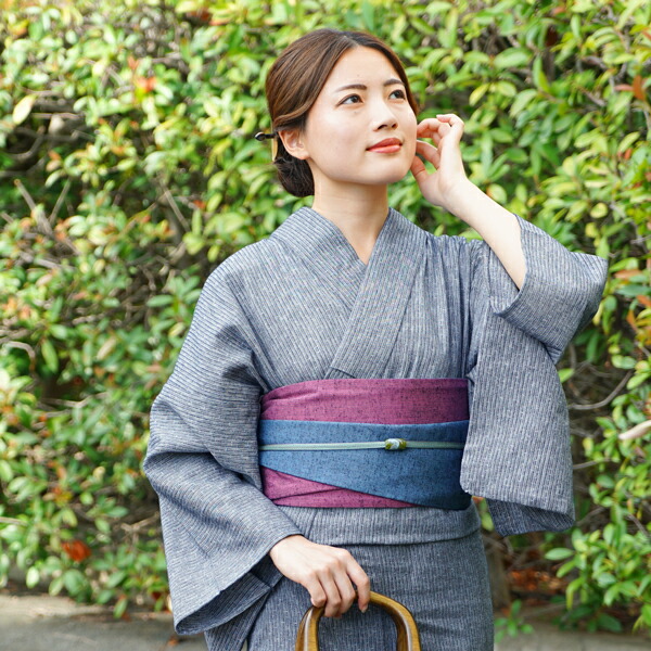 楽天市場】しじら織 レディース 浴衣 久留米 日本製 縦縞 単衣 洗える