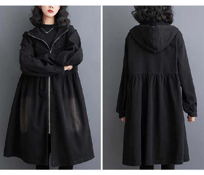 楽天市場】トレンチコート ロングコート フード付き レディース ロング