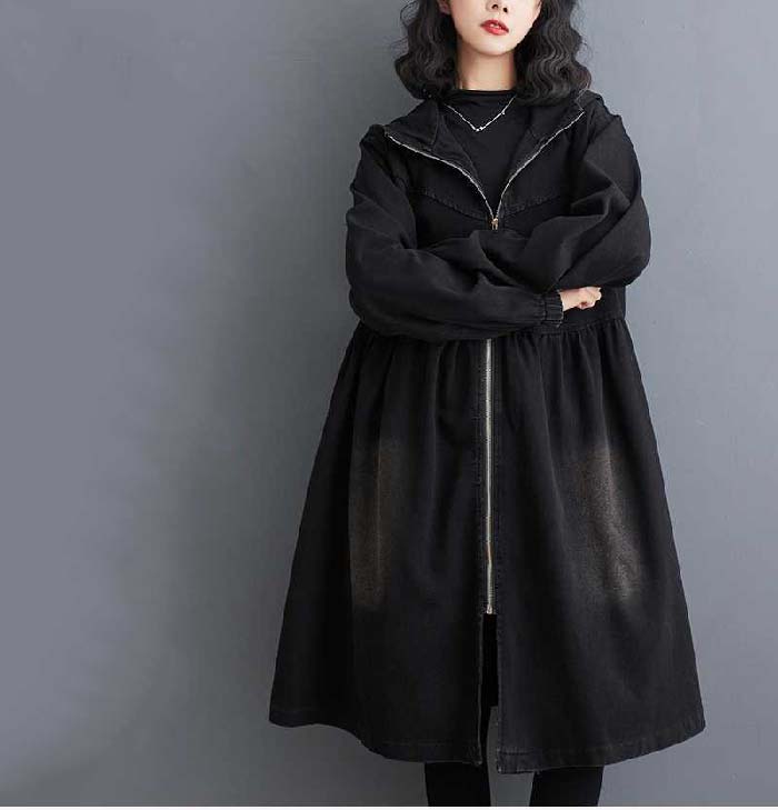 楽天市場】トレンチコート ロングコート フード付き レディース ロング