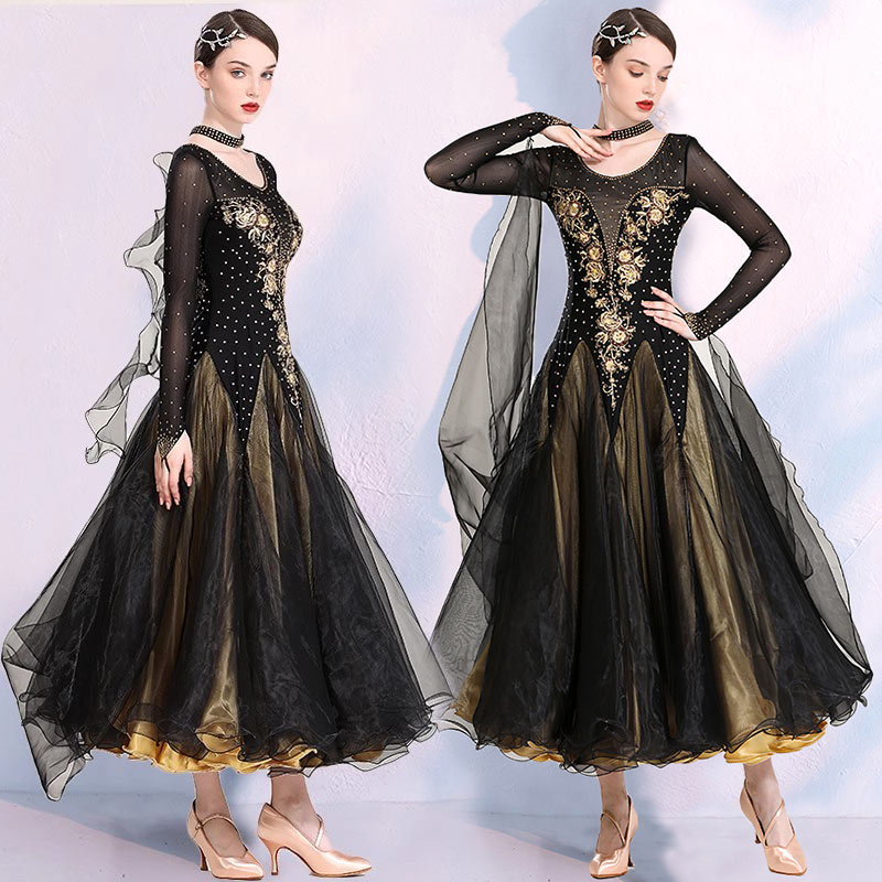 楽天市場】社交ダンス衣装 ワンピース モダンドレス 社交ダンス 黒