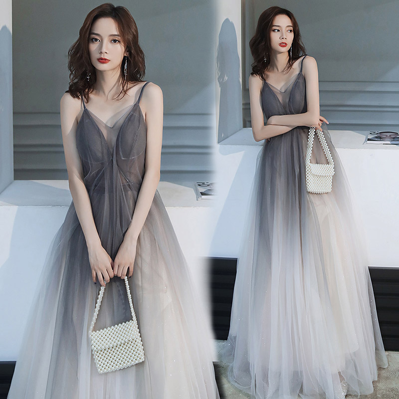 楽天市場】イブニングドレス キャミドレス グレー オシャレ