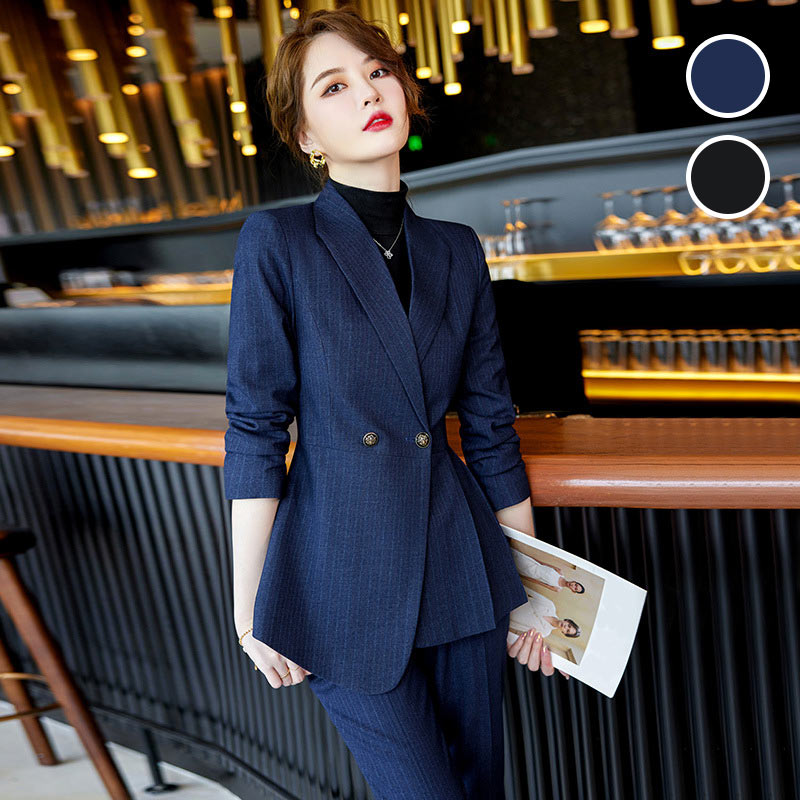 楽天市場】パンツスーツ レディース ネイビー ブラック フォーマル