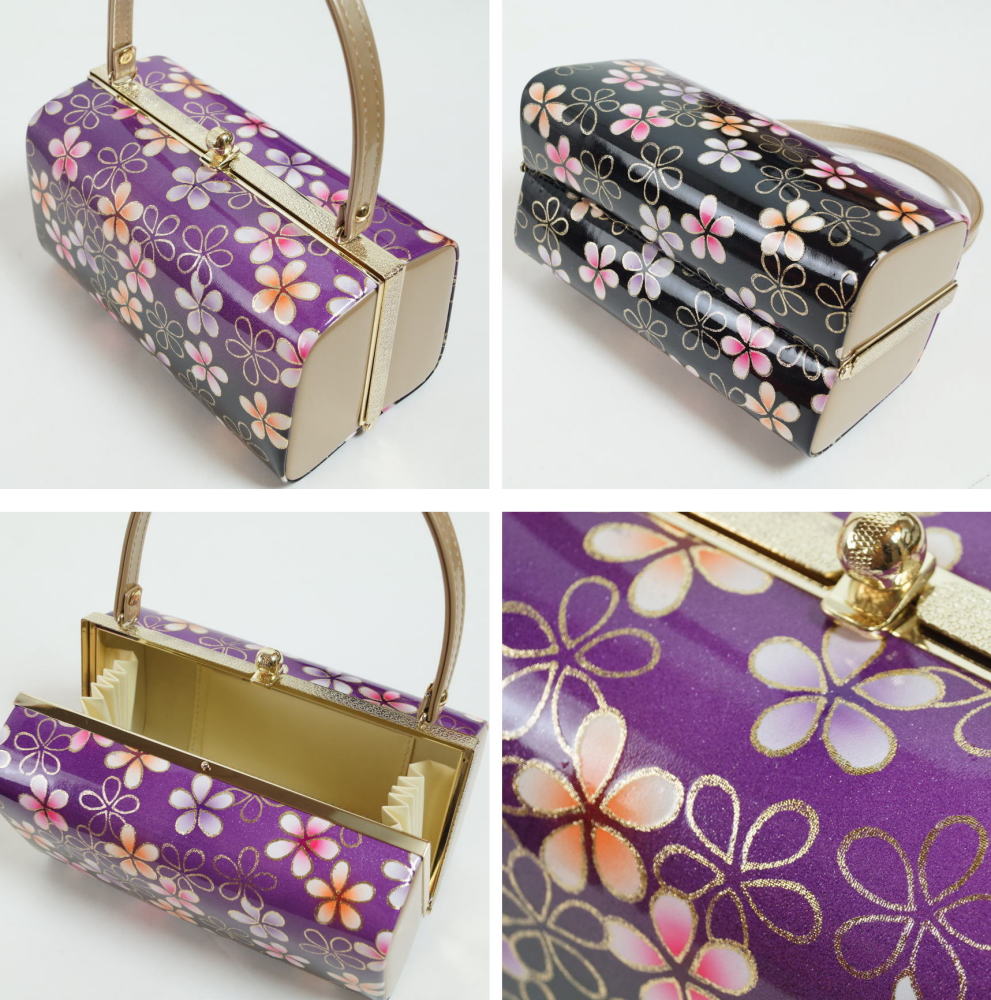 楽天市場】草履バッグセット 新品 成人式 振袖用 （10）小花×紫黒 LL