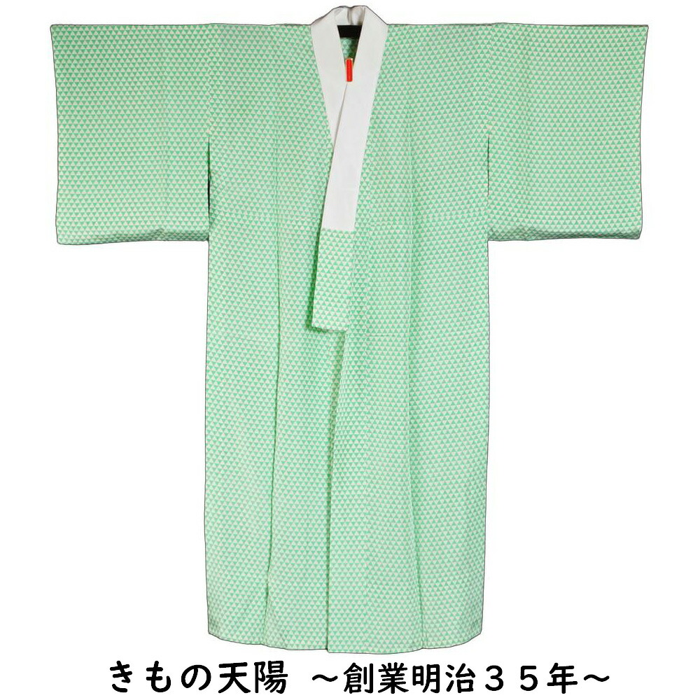 楽天市場】長襦袢 鱗模様 白・浅緑色系 単衣仕立てで袖は無双（袷） S