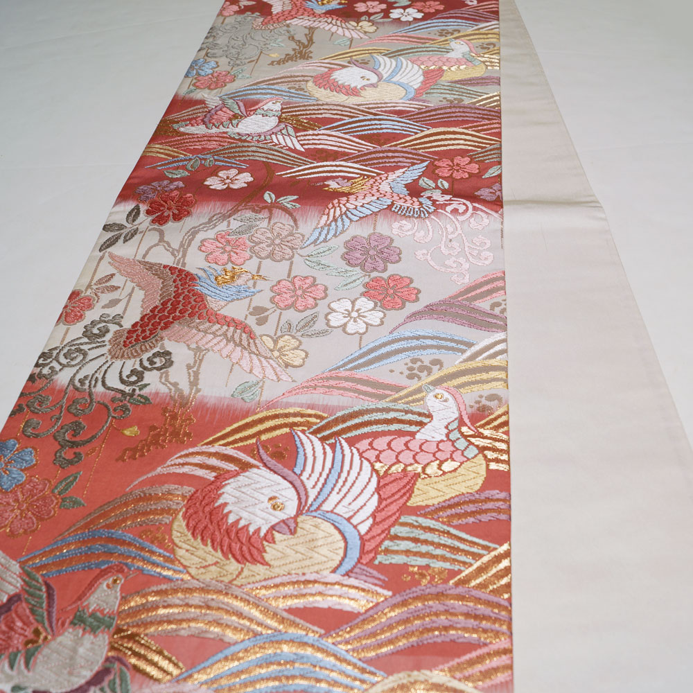 楽天市場】未使用品 袋帯 振袖用 リサイクル 花鳥模様 唐織 金糸