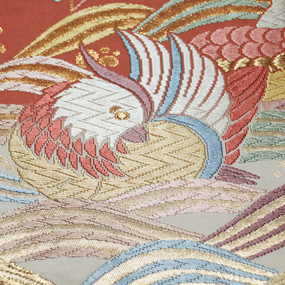 楽天市場】未使用品 袋帯 振袖用 リサイクル 花鳥模様 唐織 金糸