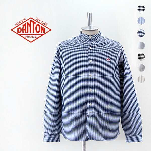 楽天市場】メンズ40-44 ダントン オックス バンドカラー 長袖 シャツ