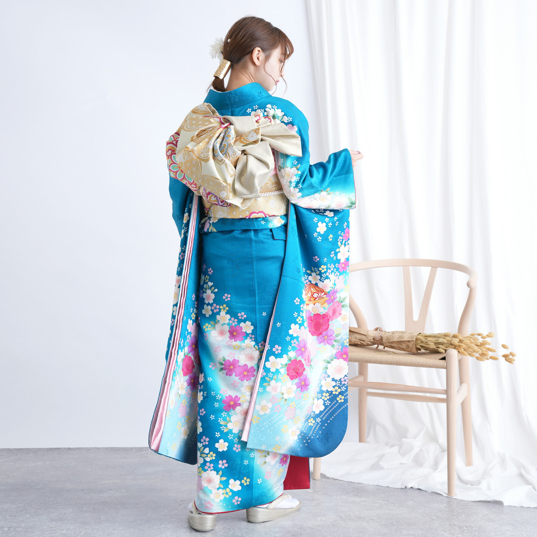 楽天市場】【レンタル】【振袖 正絹着物+正絹袋帯 21点セット 絵羽